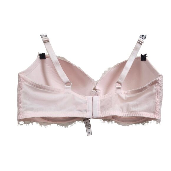 VS DREAM ANGELS Lightly Lined Ribbon Slot Demi Bra Angel Pink Ribbon Slot 36DD - Picture 9 of 14